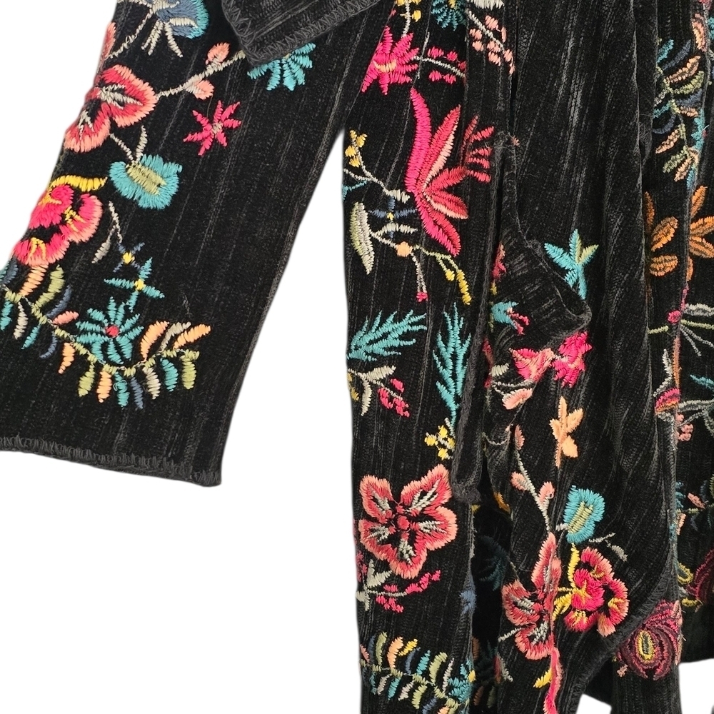 Johnny Was Black and Red Embroidered Jacket - Picture 2 of 7